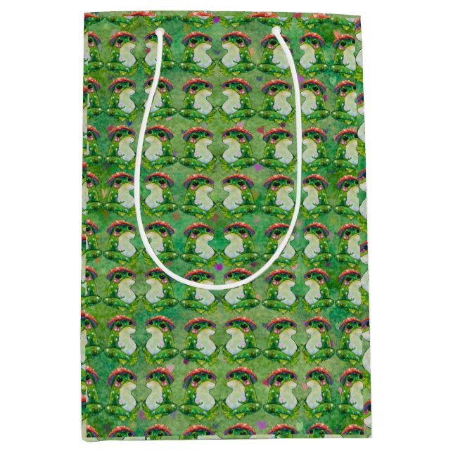 Sac Cadeau Moyen Grenouille nommée Clover (Devant)