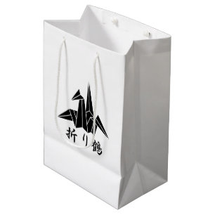Sac Cadeau Moyen Grue en papier