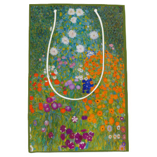 Sac Cadeau Moyen Gustav Klimt - Jardin des fleurs