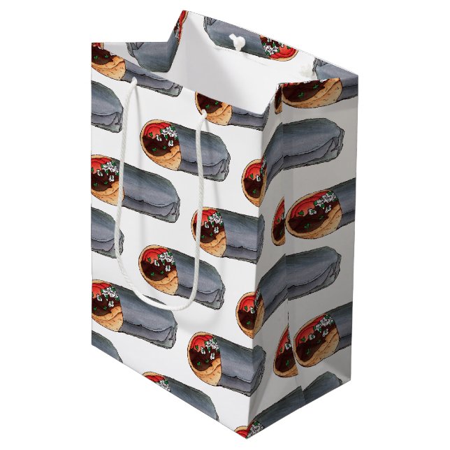Sac Cadeau Moyen Gyro Gita Viande Sandwich Méditerranéen (Devant Angle)