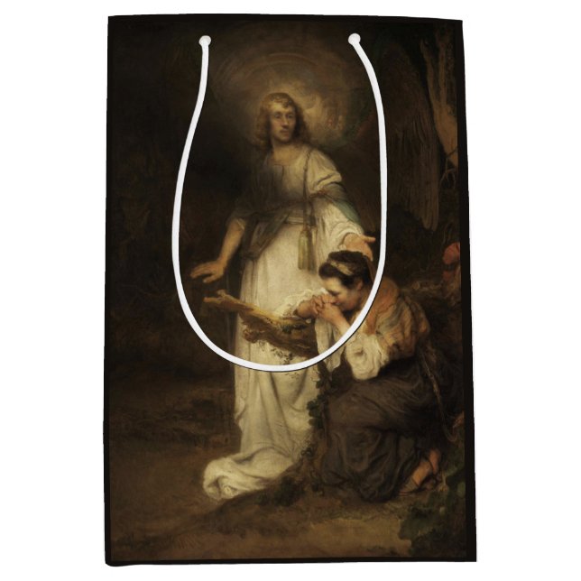 Sac Cadeau Moyen Hagar et l'Ange (par Carel Fabritius) (Devant)