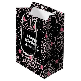 Sac Cadeau Moyen Halloween Cobwebs & Spiders Motif Anniversaire
