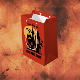 Sac Cadeau Moyen Halloween éffrayant Haunween Haunted House Cadeau