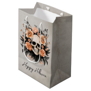 Sac Cadeau Moyen Halloween floral glam personnalisé