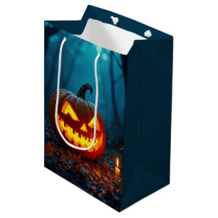 Sac Cadeau Moyen Halloween Jack-o-lanterne à Woods