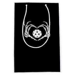 Sac Cadeau Moyen Halloween Pickle Skeleton Mains de coeur