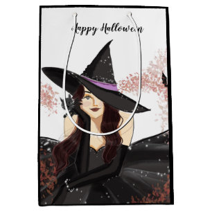 Sac Cadeau Moyen halloween, sorcière