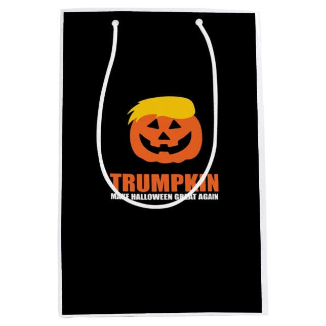 Sac Cadeau Moyen Halloween Trumpkin V2 (Devant)
