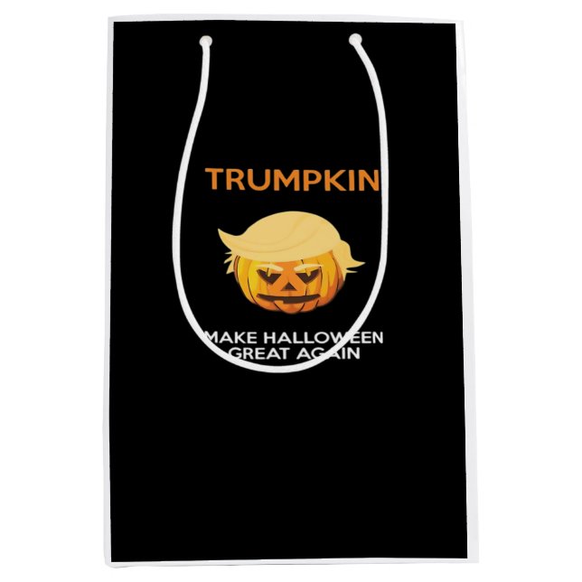 Sac Cadeau Moyen Halloween Trumpkin V4 (Devant)