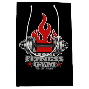 Sac Cadeau Moyen Haltères de musculation personnalisés Fitness Gym
