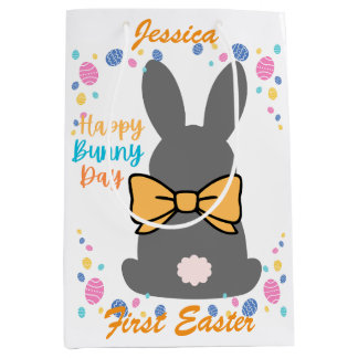 Sac Cadeau Moyen Happy bunny day personalized first easter