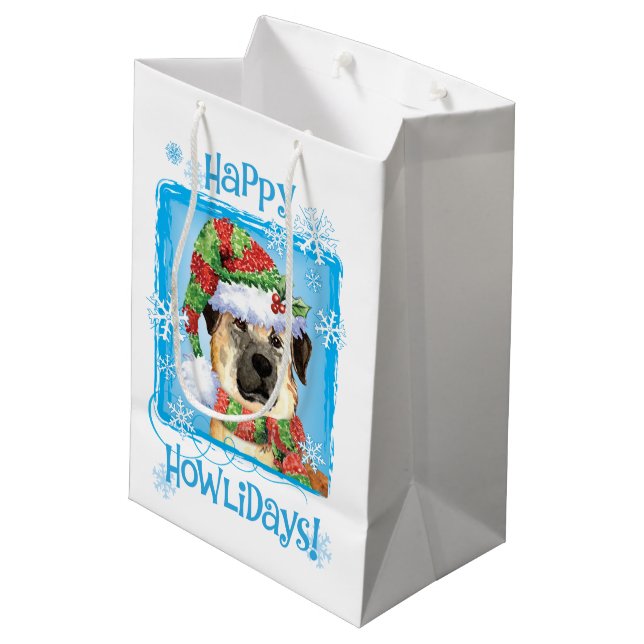 Sac Cadeau Moyen Happy Howlidays Anatolian Shepherd Medium Cadeau S (Dos Angle)