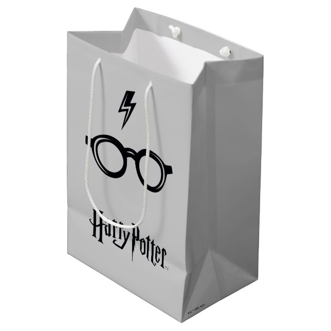 Sac Cadeau Moyen Harry Potter | Éclair de voiture et lunettes (Devant Angle)