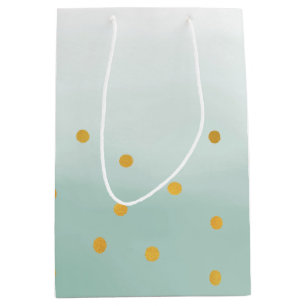 Sac Cadeau Moyen Hello Gold Mint Confetti Ombre