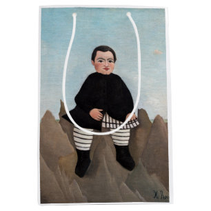 Sac Cadeau Moyen Henri Rousseau - Garçon sur les rochers