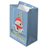 Hibou mignon de bande dessinée dans Red Hat et