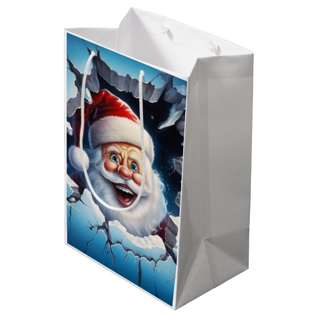 Sac Cadeau Moyen Holiday Blessings Santa Christmas Gift Bags (Dos Angle)