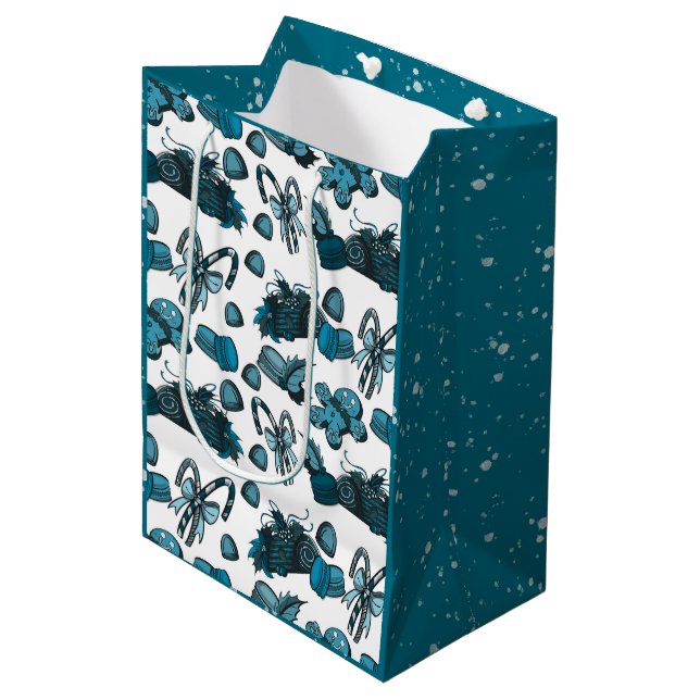 Sac Cadeau Moyen Holiday Sweets- Ice (Solid) (Devant Angle)
