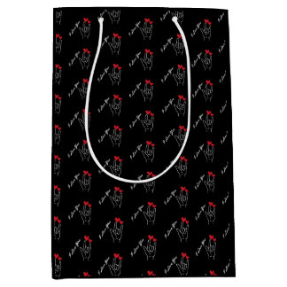 Sac Cadeau Moyen I Love You Sign Language - Sensibilisation aux Sou
