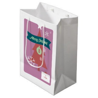 Sac Cadeau Moyen Icônes de Noël personnalisées Baie de Noël 