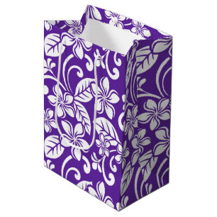 SAC CADEAU MOYEN ÎLE PLUMERIA (PURPLE)