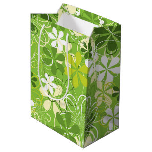 Sac Cadeau Moyen Illustration de l'art coloré Nature Motif floral