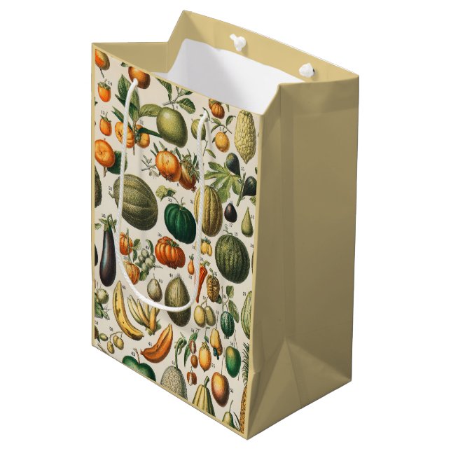 Sac Cadeau Moyen Illustration scientifique végétale des fruits (Devant Angle)