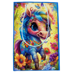 Sac Cadeau Moyen Imaginaire Cheval mignon animal