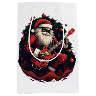 Sac Cadeau Moyen Imaginaire Skull Skeleton Père Noël Jouer à la gui