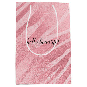 Sac Cadeau Moyen Impression Glam Pink Zebra