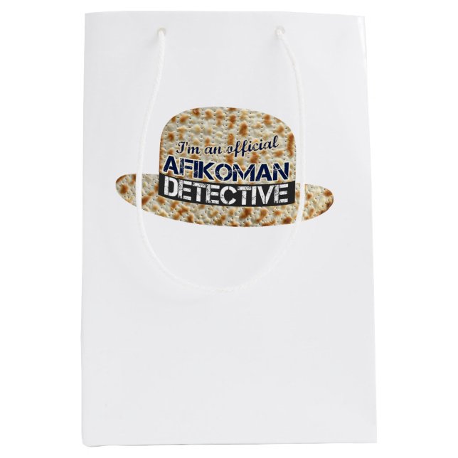 Sac Cadeau Moyen Inspecteur Afikoman Afikomen. Cadeau de la Pâque M (Devant)