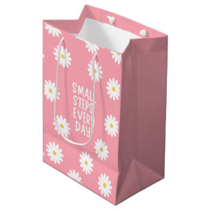 Sac Cadeau Moyen Inspiration Florale Rose – Petits Pas Chaque Jour