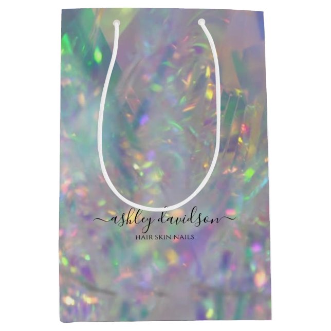 Sac Cadeau Moyen Iridescente Angel Tinsel Business (Devant)