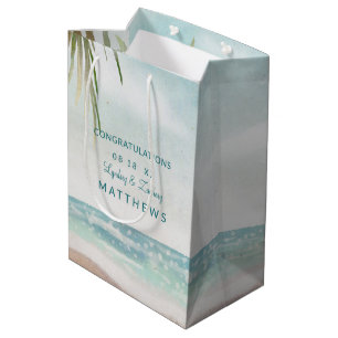 Sac Cadeau Moyen Island Breeze Peint Mariage de scène de plage