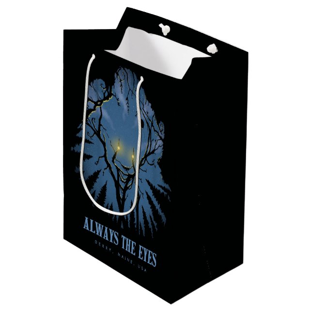 Sac Cadeau Moyen IT Toujours Les Yeux Arbres Paréidoliques Tops (Devant Angle)