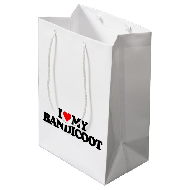 SAC CADEAU MOYEN J'AIME MON BANDICOOT (Dos Angle)