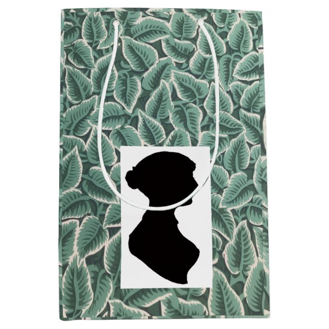 Sac Cadeau Moyen Jane Austen's Silhouette &  Home Wallpaper (Devant)