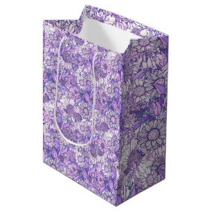 Sac Cadeau Moyen Jardin Fleur sauvage violet australien