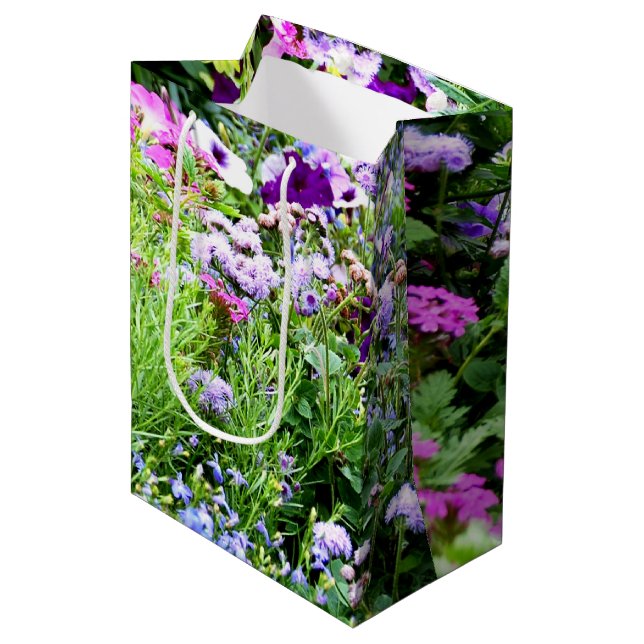 Sac Cadeau Moyen Jardin fleuri (Devant Angle)