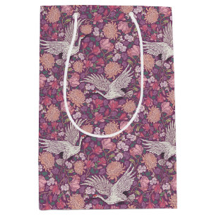 Sac Cadeau Moyen Jardin printanier Fête des mères Grue asiatique ch