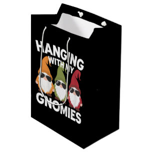 Sac Cadeau Moyen Je Passe Avec Mes Gnomies Drôle Gnome De Jardin