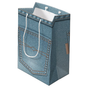 Sac Cadeau Moyen Jeans bleus de Pocket Denim