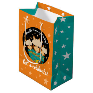 Sac Cadeau Moyen Joli Anniversaire des Alpacas Garçon en Serapes Tu