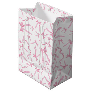 Sac Cadeau Moyen Joli mignon ruban rose arête Motif Swag