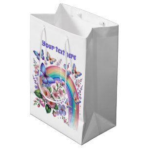 Sac Cadeau Moyen Joli papillon personnalisable à des fins diverses