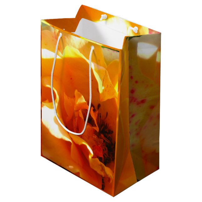 Sac Cadeau Moyen Joli Rose orange (Devant Angle)