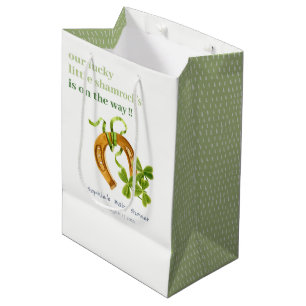 Sac Cadeau Moyen Joli Shamrock  St Patrick's Day Baby shower