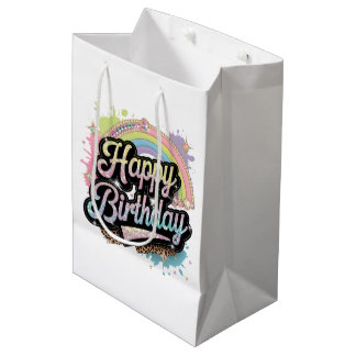 Sac Cadeau Moyen Jolie fête d'ado d'anniversaire