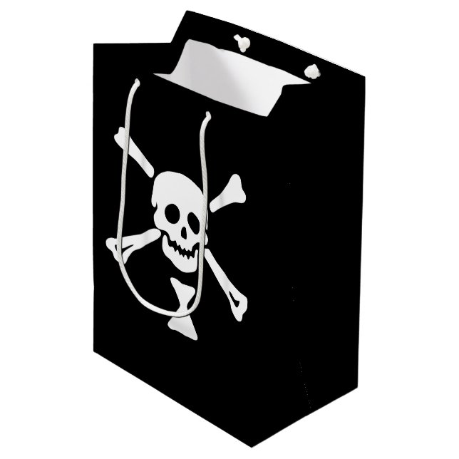 Sac Cadeau Moyen Jolly roger Drapeau Emanuel Wynne Pirate (Devant Angle)