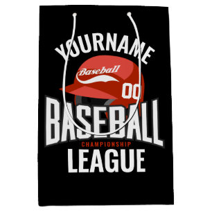 Sac Cadeau Moyen Joueur de baseball personnalisé NOM Équipe Champ C